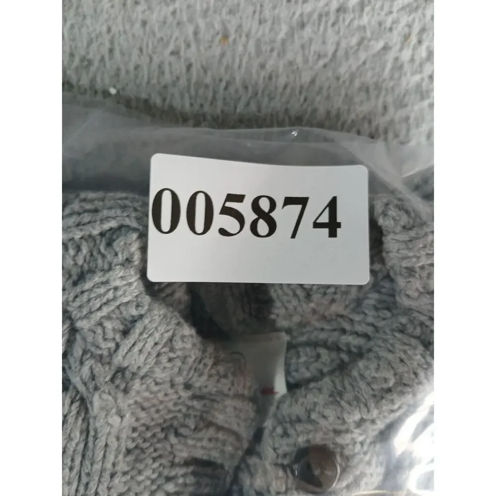 Hanna Andersson Sweater 80 US 18-24 Months Gray Knit Nordic Wool Blend Pullover